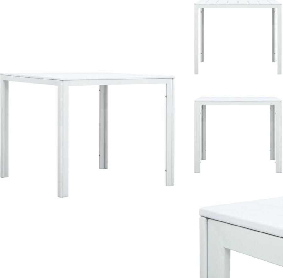VidaXL Salontafel Salontafels Koffie Tafel Koffie Tafels Salontafel hout-look 78x78x74 cm HDPE wit