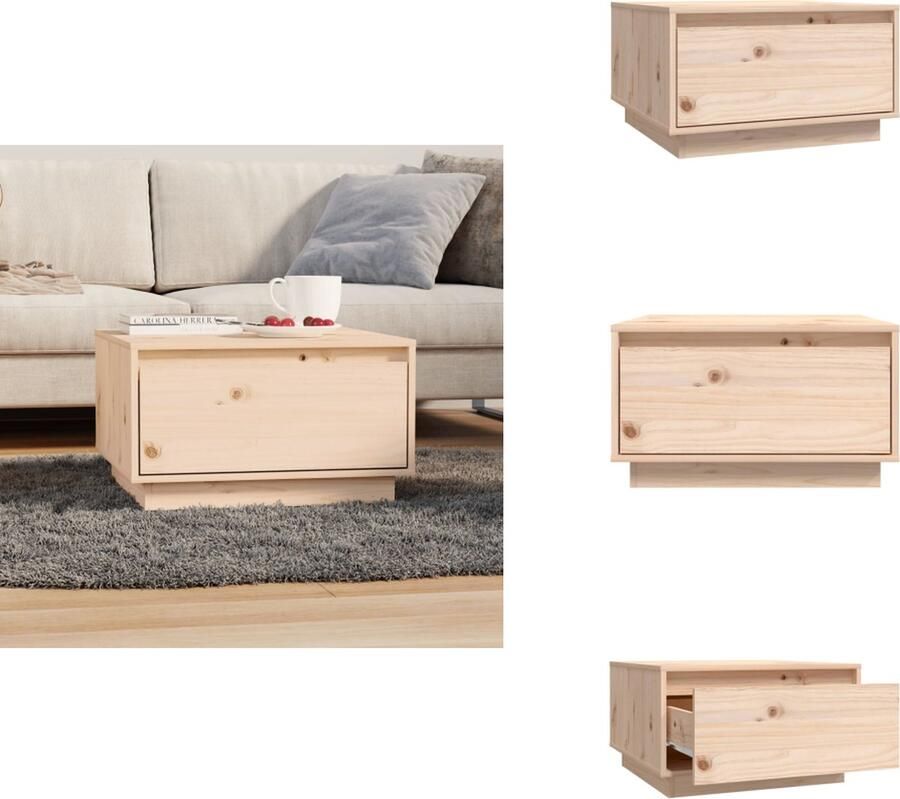 VidaXL Salontafel Salontafels Koffietafel Banktafel Salontafel 55x56x32 cm massief grenenhout