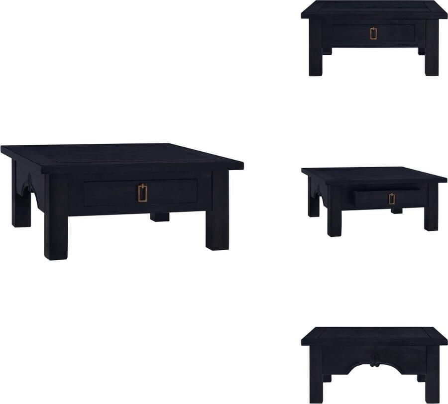 VidaXL Salontafel Salontafels Koffietafel Koffietafels Salontafel 68x68x30 cm massief mahoniehout lichtkoffiekleurig