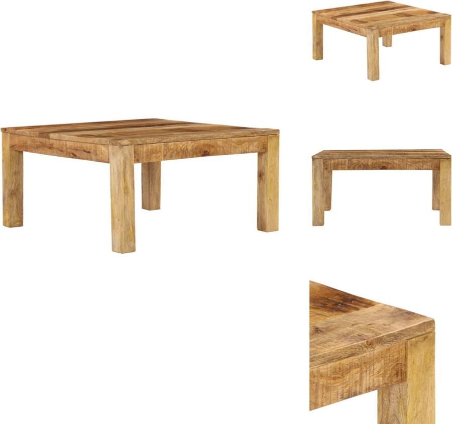 VidaXL Salontafel Salontafels Koffietafel Koffietafels Salontafel 80x80x40 cm massief mangohout