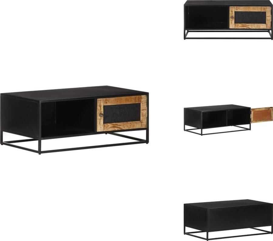 VidaXL Salontafel Salontafels Koffietafel Koffietafels Salontafel 90x50x35 cm ruw mangohout