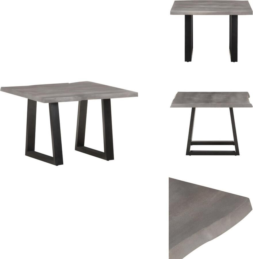 VidaXL Salontafel Salontafels Koffietafel Koffietafels Salontafel met natuurlijke randen 60x60x40 cm acaciahout