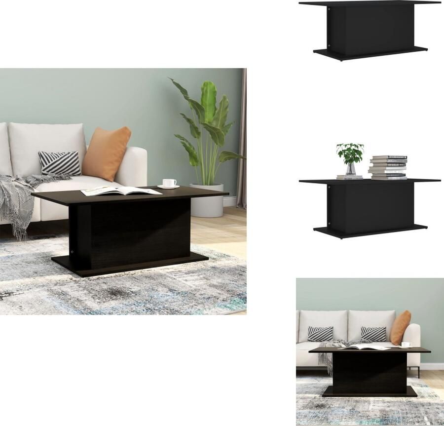 VidaXL Salontafel Salontafels Koffietafel Woonkamertafel Salontafel 102x55 5x40 cm bewerkt hout zwart