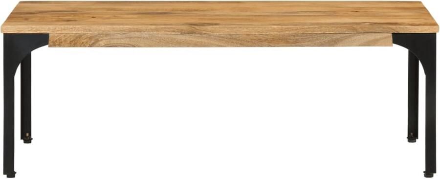The Living Store Salontafel 100x55x35 cm massief mangohout Salontafel Houten Salontafel Mangohouten Salontafel Vintage Salontafel Retro Salontafel