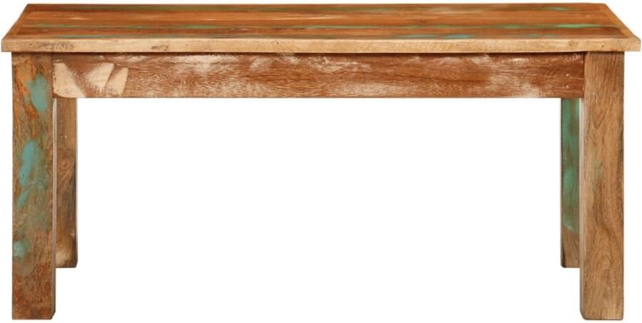 The Living Store Salontafel 100x55x45 cm massief gerecycled hout Salontafel Houten Salontafel Vintage Salontafel Retro Salontafel Multifunctionele Salontafel