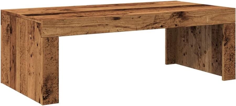 VidaXL Salontafel 102x50x35 cm bewerkt hout oude houtkleurig Salontafel Salontafels Tafel Bijzettafel
