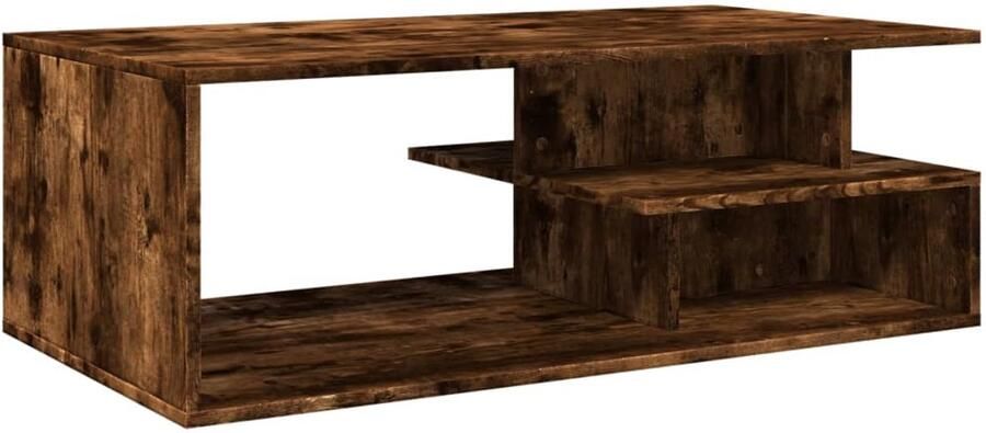 VidaXL Salontafel 102x55x35 cm bewerkt hout gerookt eikenkleurig Salontafel Salontafels Tafel Bijzettafel