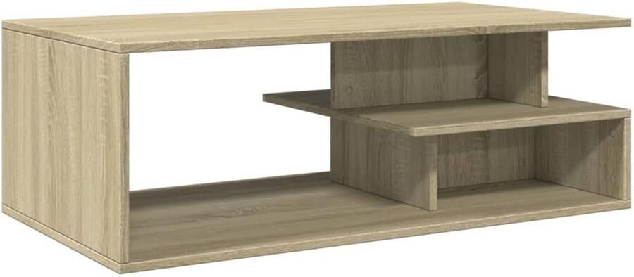 The Living Store Salontafel 102x55x35 cm bewerkt hout sonoma eikenkleurig Salontafel Houten Salontafel Eikenhouten Salontafel Tv Tafellaar Bijzettafel