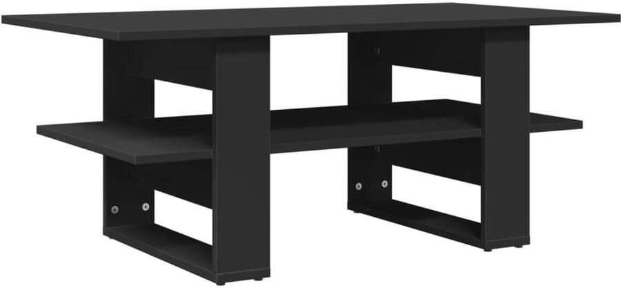 VidaXL Salontafel 102x55x42 cm bewerkt hout zwart Salontafel Salontafels Tafel Bijzettafel