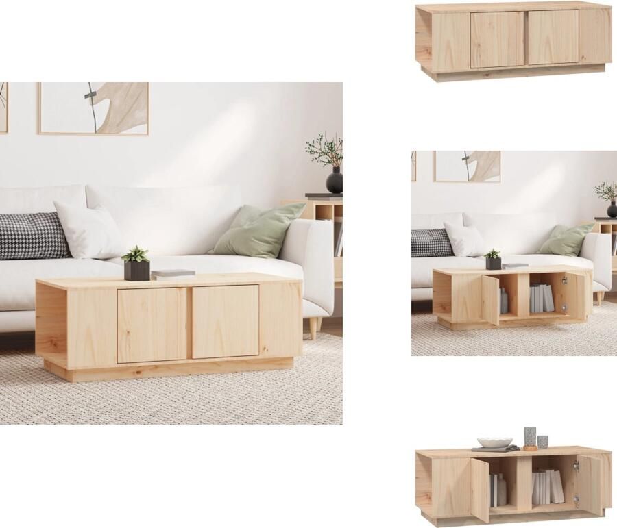 VidaXL Salontafel Salontafels Tafel Bijzettafel Salontafel 110x50x40 cm massief grenenhout