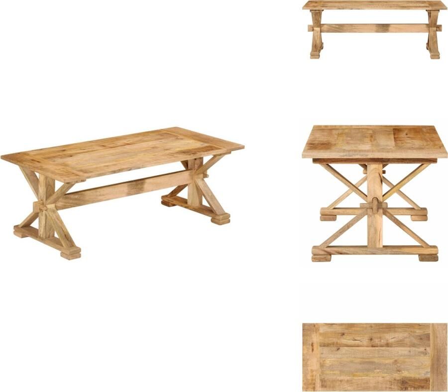 VidaXL Salontafel Salontafels Tafel Bijzettafel -Salontafel-110x52x40-cm-massief-mangohout