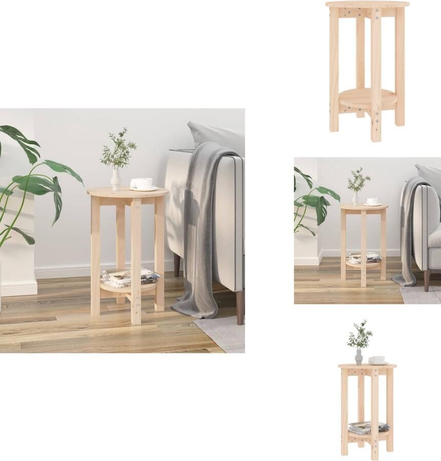 VidaXL Salontafel Salontafels Tafel Bijzettafel Salontafel Ø 40x60 cm massief grenenhout