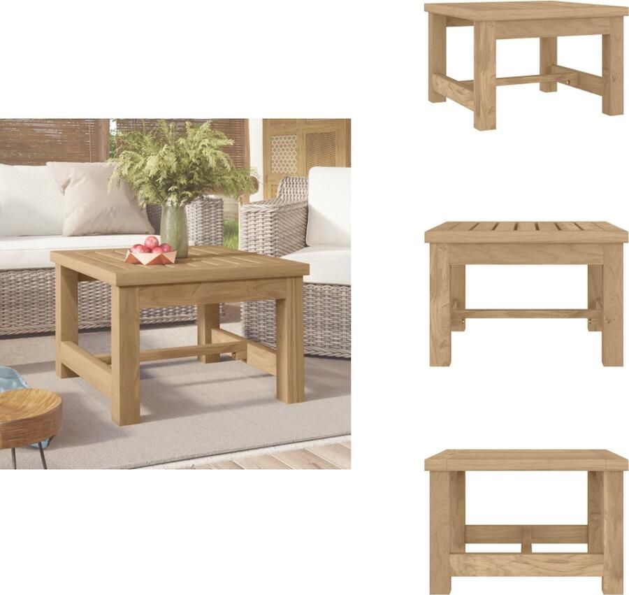 VidaXL Salontafel Salontafels Tafel Bijzettafel Salontafel 45x45x30 cm massief teakhout