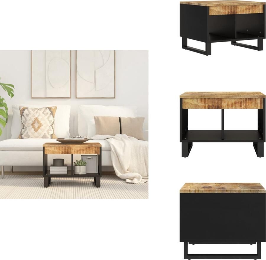 VidaXL Salontafel Salontafels Tafel Bijzettafel -Salontafel-55x50x40-cm-massief-mangohout - Foto 2