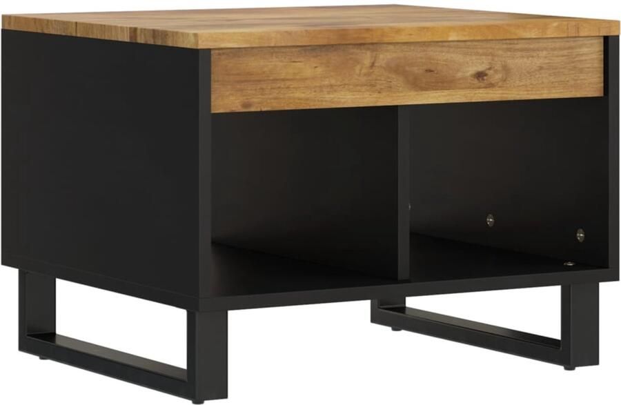 VidaXL Salontafel 55x50x40 cm massief mangohout Salontafel Bijzettafel Mangohouten Meubels Houten Salontafel Vintage Salontafel Industrieel Design Bruine Salontafel Salontafels Tafel Bijzettafel