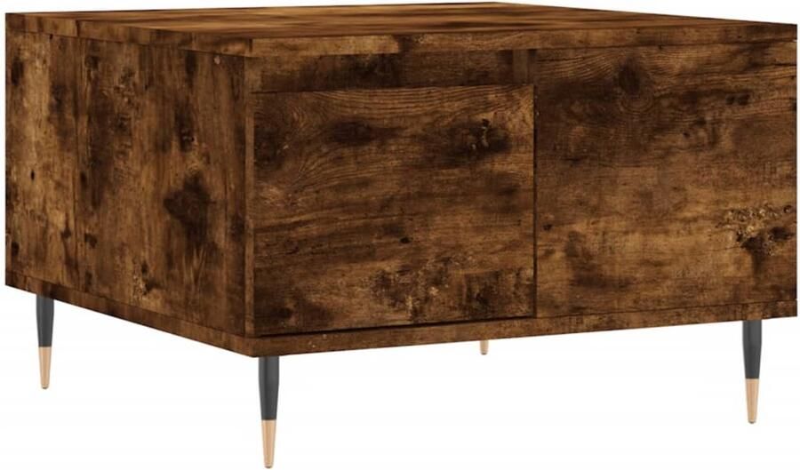 VidaXL Salontafel 55x55x36 5 cm Gerookt Eiken Salontafel Bijzettafel Houten Salontafel Gerookte Eiken Meubels Stoere Salontafel