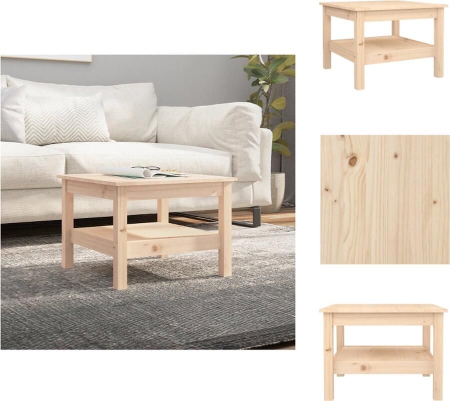 VidaXL Salontafel Salontafels Tafel Bijzettafel Salontafel 55x55x40 cm massief grenenhout