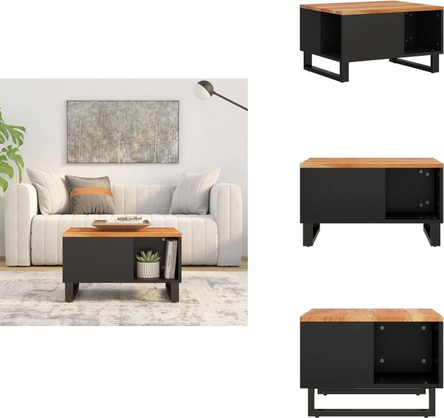 VidaXL Salontafel Salontafels Tafel Bijzettafel -Salontafel-60x50x35-cm-massief-acaciahout