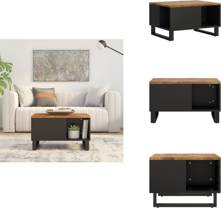 VidaXL Salontafel Salontafels Tafel Bijzettafel -Salontafel-60x50x35-cm-massief-mangohout