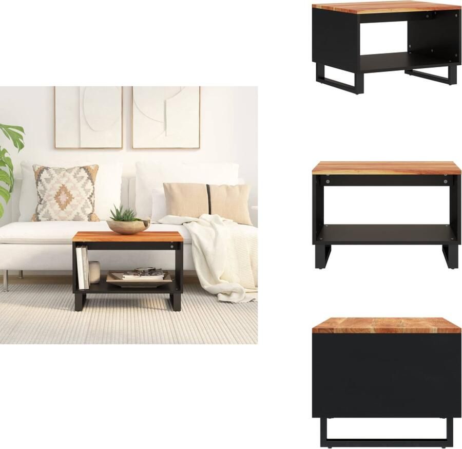 VidaXL Salontafel Salontafels Tafel Bijzettafel -Salontafel-60x50x40-cm-massief-acaciahout