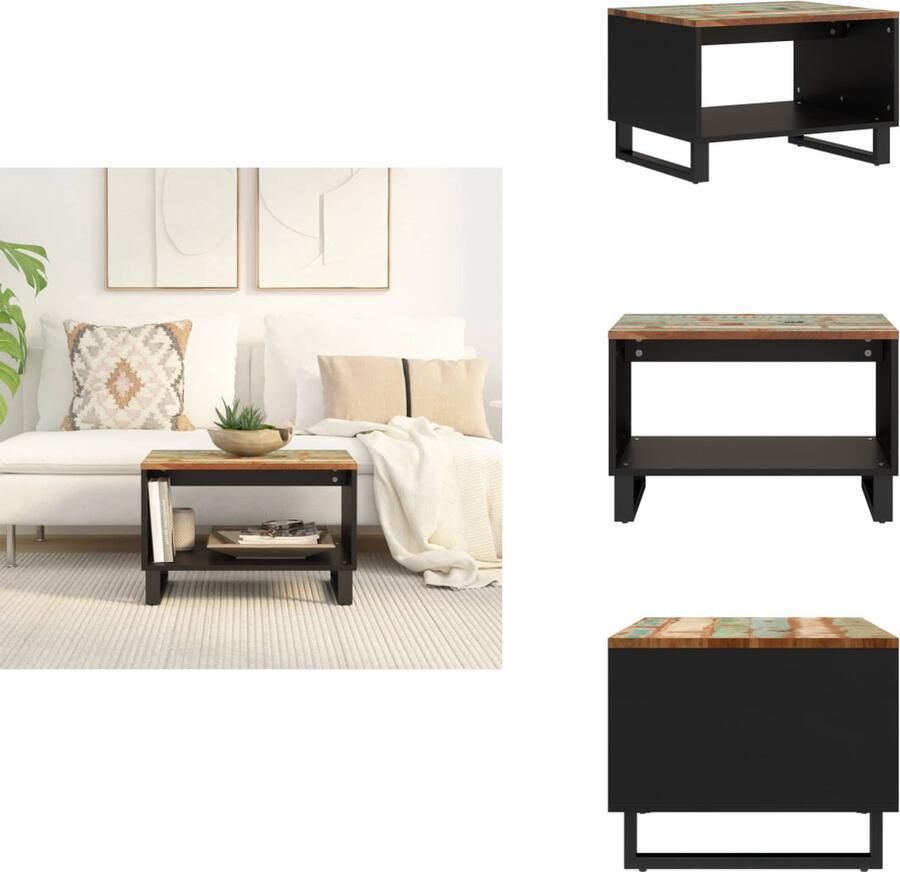 VidaXL Salontafel Salontafels Tafel Bijzettafel -Salontafel-60x50x40-cm-massief-gerecycled-hout