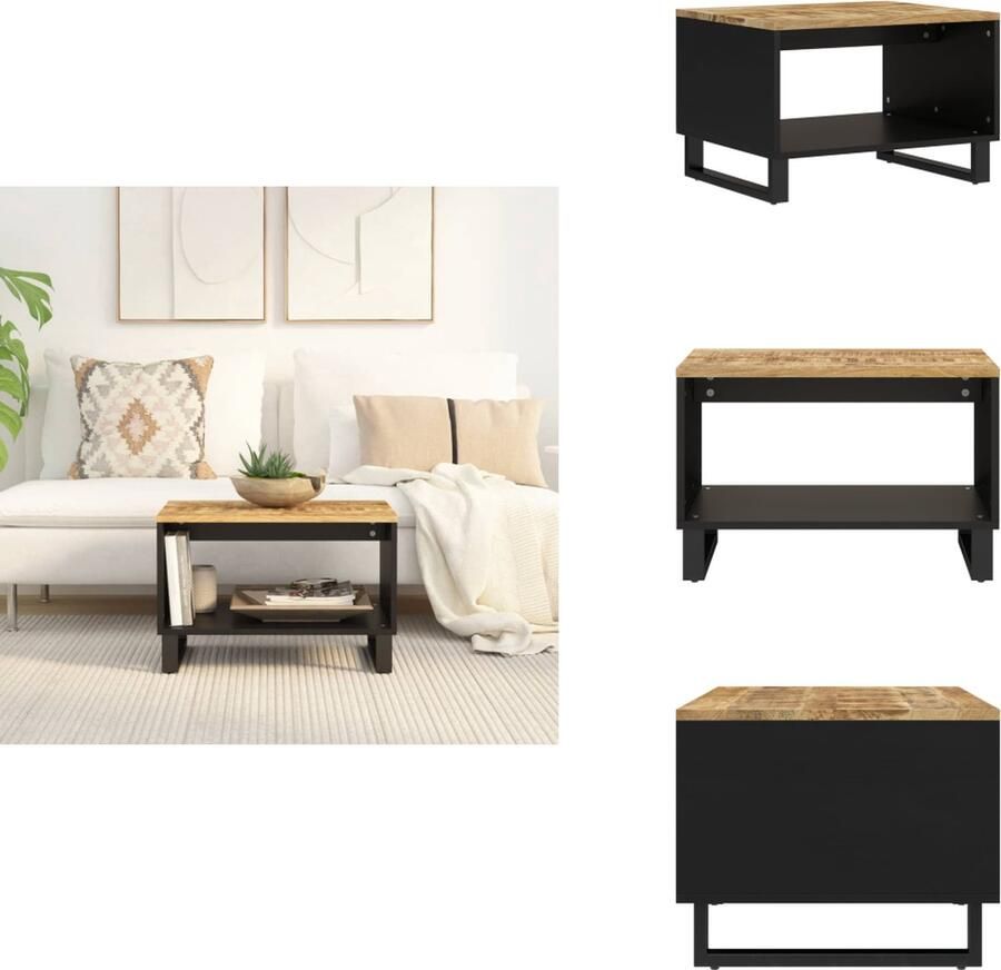 VidaXL Salontafel Salontafels Tafel Bijzettafel -Salontafel-60x50x40-cm-massief-mangohout - Foto 2