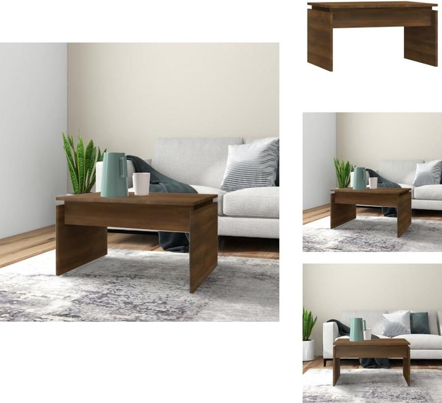 VidaXL -Salontafel-68x50x38-cm-bewerkt-hout-bruineikenkleurig - Foto 4