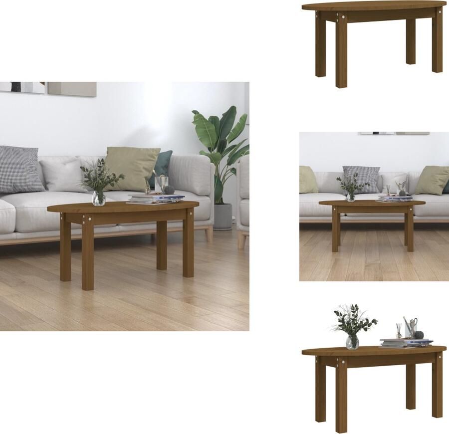 VidaXL Salontafel Salontafels Tafel Bijzettafel Salontafel 80x40x35 cm massief grenenhout honingbruin