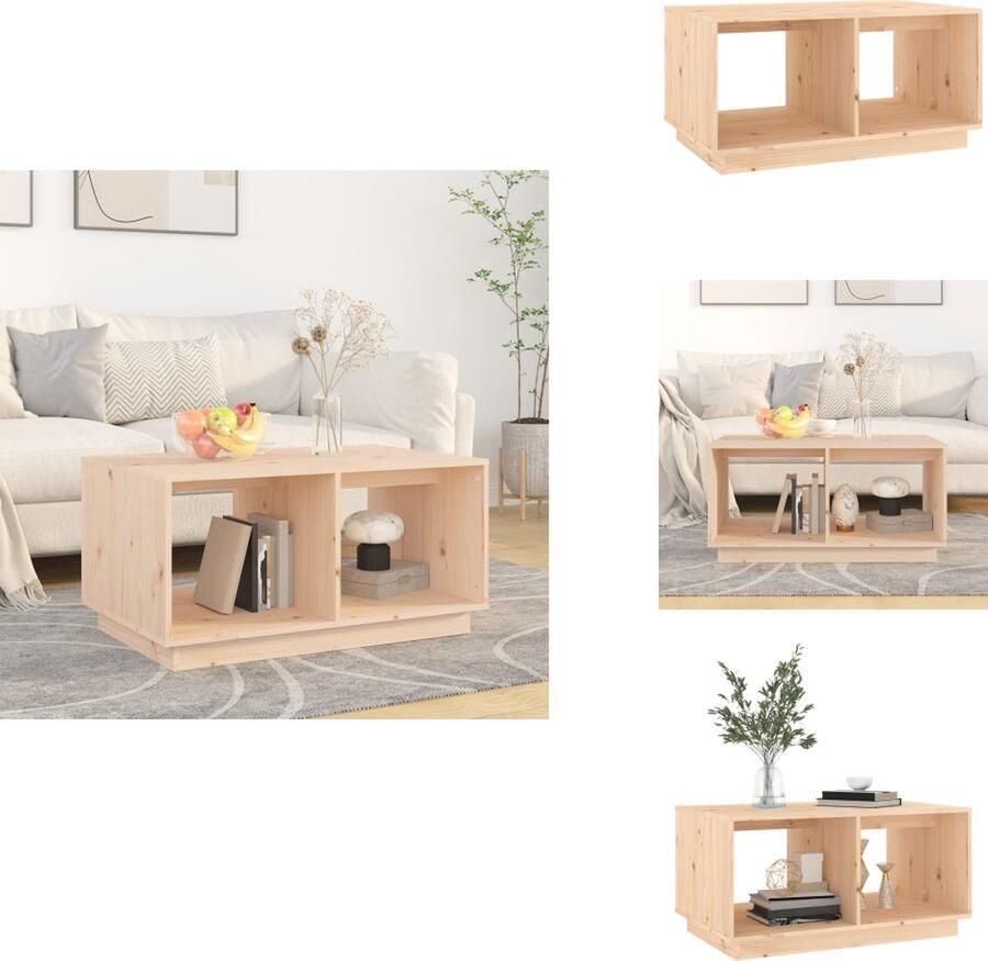 VidaXL Salontafel Salontafels Tafel Bijzettafel Salontafel 80x50x40 cm massief grenenhout