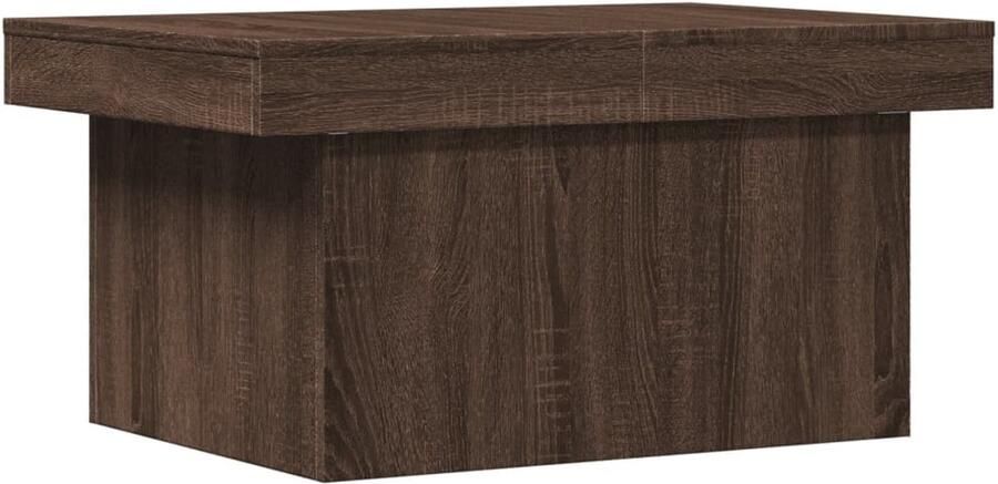 VidaXL Salontafel 80x55x40 cm bewerkt hout bruin eikenkleurig Salontafel Salontafels Tafel Bijzettafel