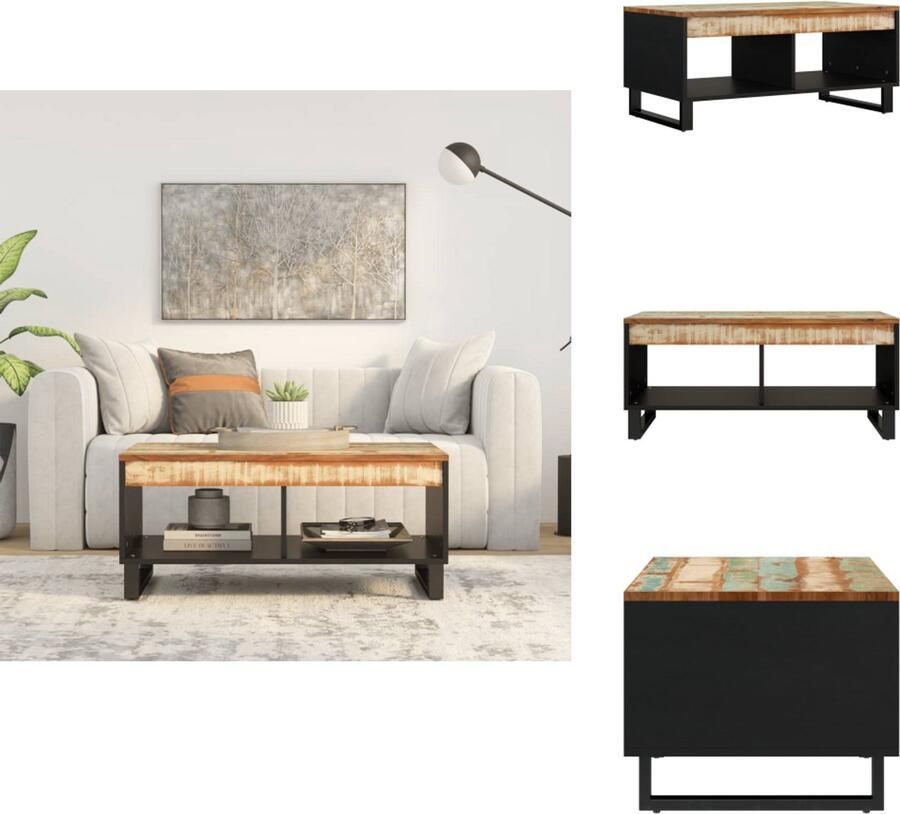 VidaXL Salontafel Salontafels Tafel Bijzettafel -Salontafel-90x50x40-cm-massief-gerecycled-hout