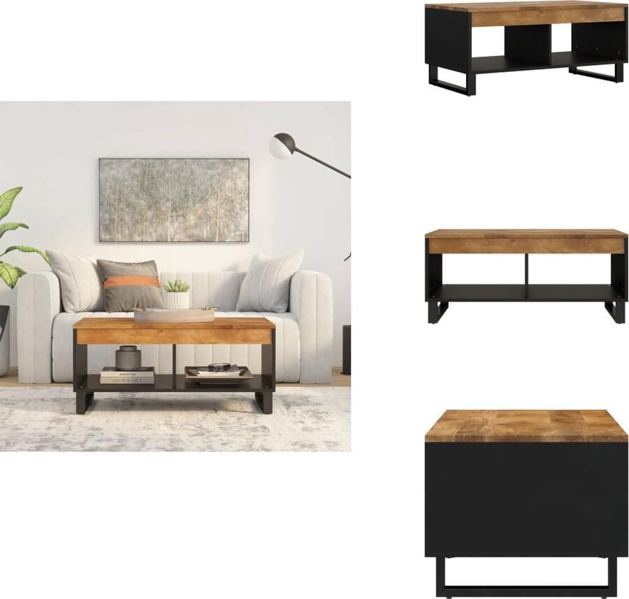VidaXL Salontafel Salontafels Tafel Bijzettafel -Salontafel-90x50x40-cm-massief-mangohout