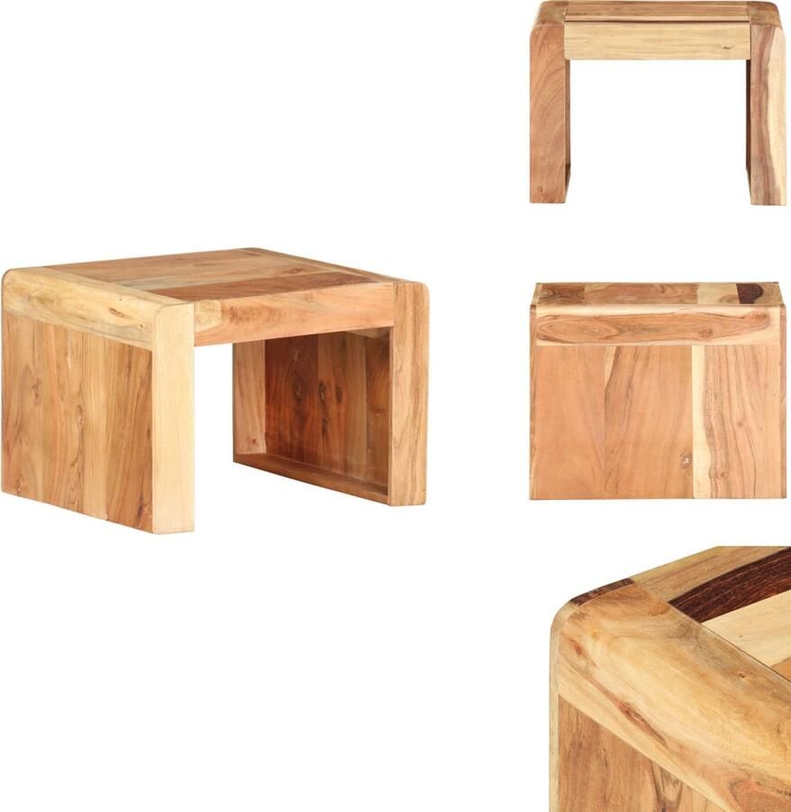 VidaXL Salontafel Salontafels Tafel Tafels Bijzettafel 43x40x30 cm massief acaciahout
