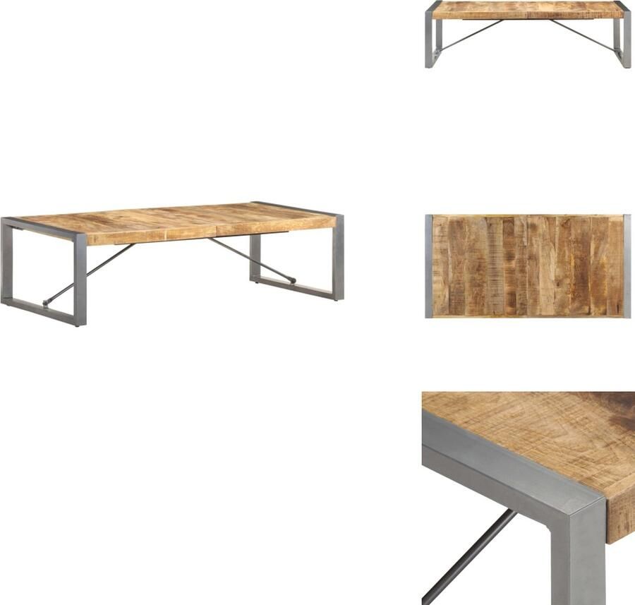 VidaXL Salontafel Salontafels Tafel Tafels Salontafel 140x70x40 cm ruw mangohout