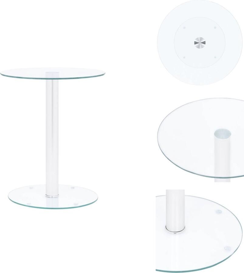 VidaXL Salontafel Salontafels Tafel Tafels Salontafel 40 cm gehard glas transparant
