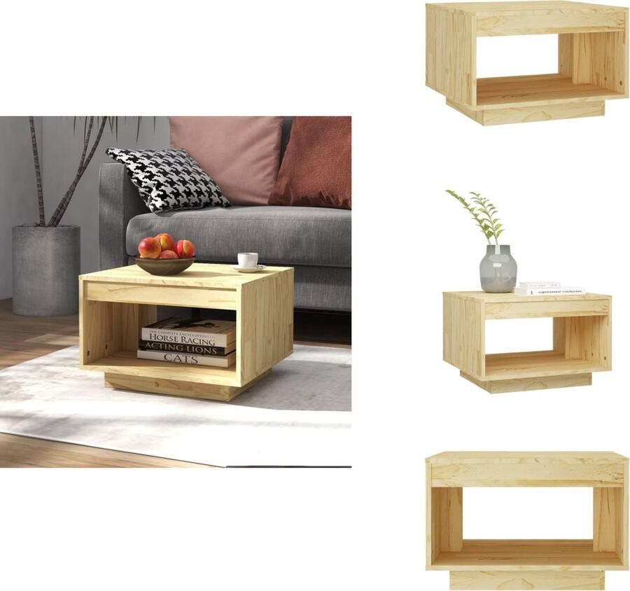 VidaXL Salontafel Salontafels Tafel Tafels Salontafel 50x50x33 5 cm massief grenenhout