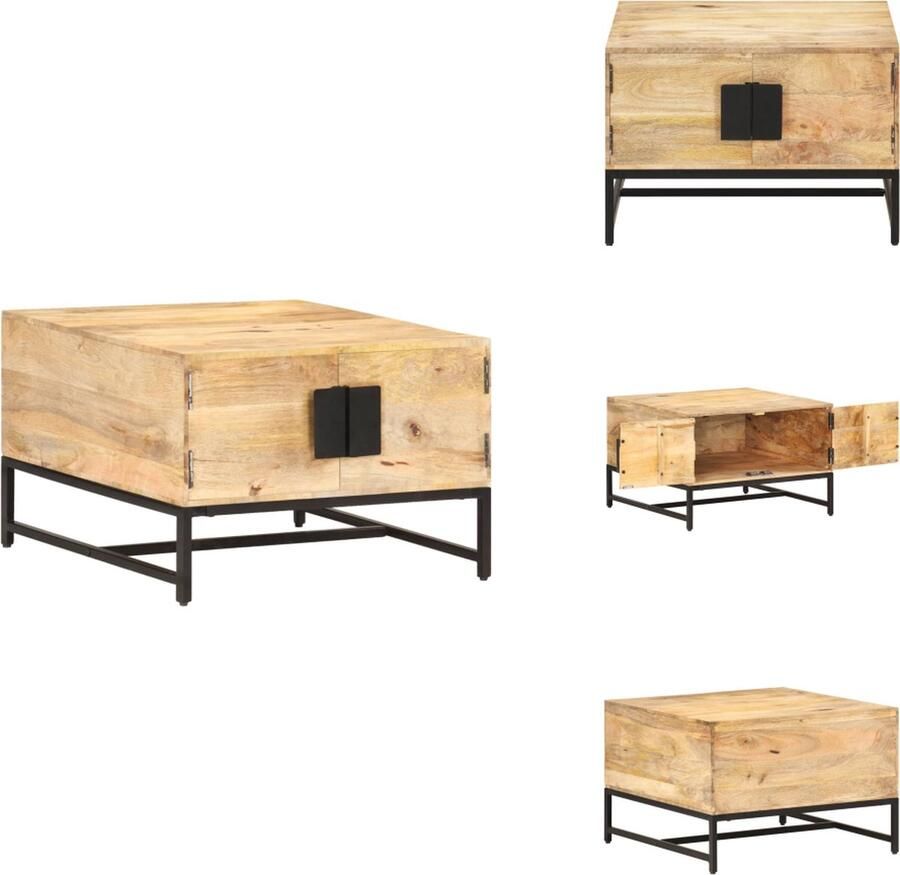 VidaXL Salontafel Salontafels Tafel Tafels Salontafel 67x67x45 cm massief mangohout
