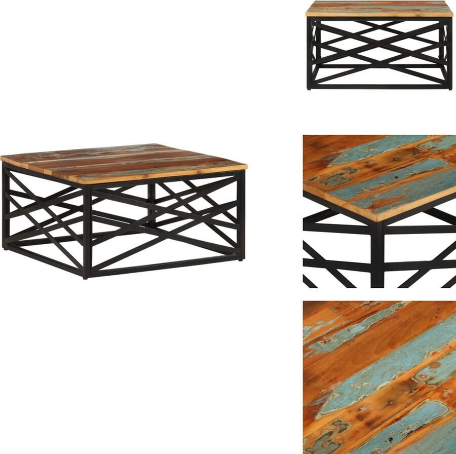 VidaXL Salontafel Salontafels Tafel Tafels Salontafel 68x68x35 cm massief gerecycled hout