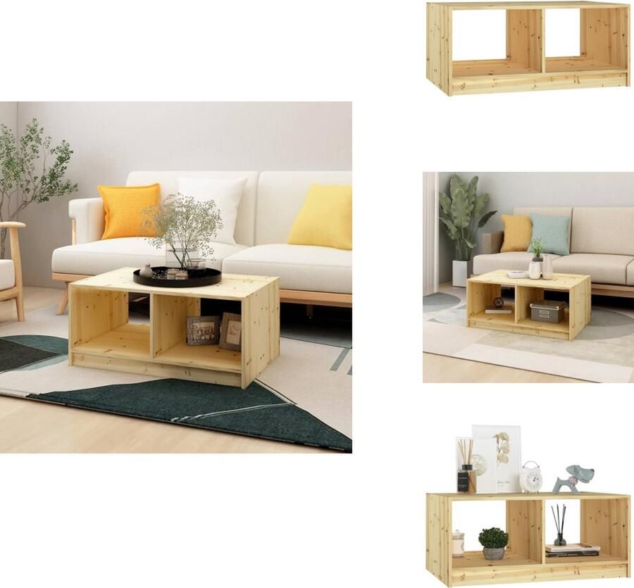VidaXL Salontafel Salontafels Tafel Tafels Salontafel 75x50x33 5 cm massief vurenhout