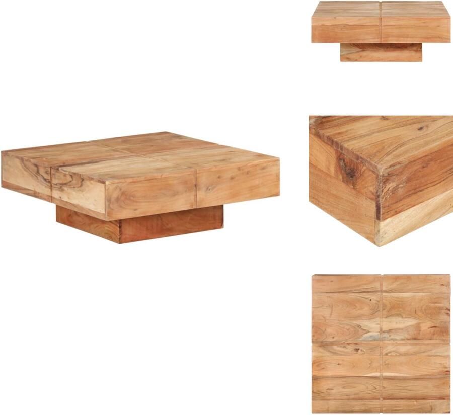 VidaXL Salontafel Salontafels Tafel Tafels Salontafel 80x80x28 cm massief acaciahout