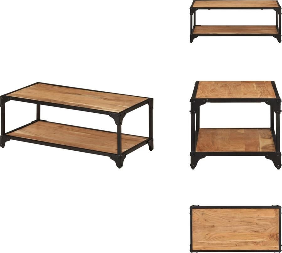 VidaXL Salontafel Salontafels Tafel Tafels Salontafel 90x45x35 cm massief acaciahout
