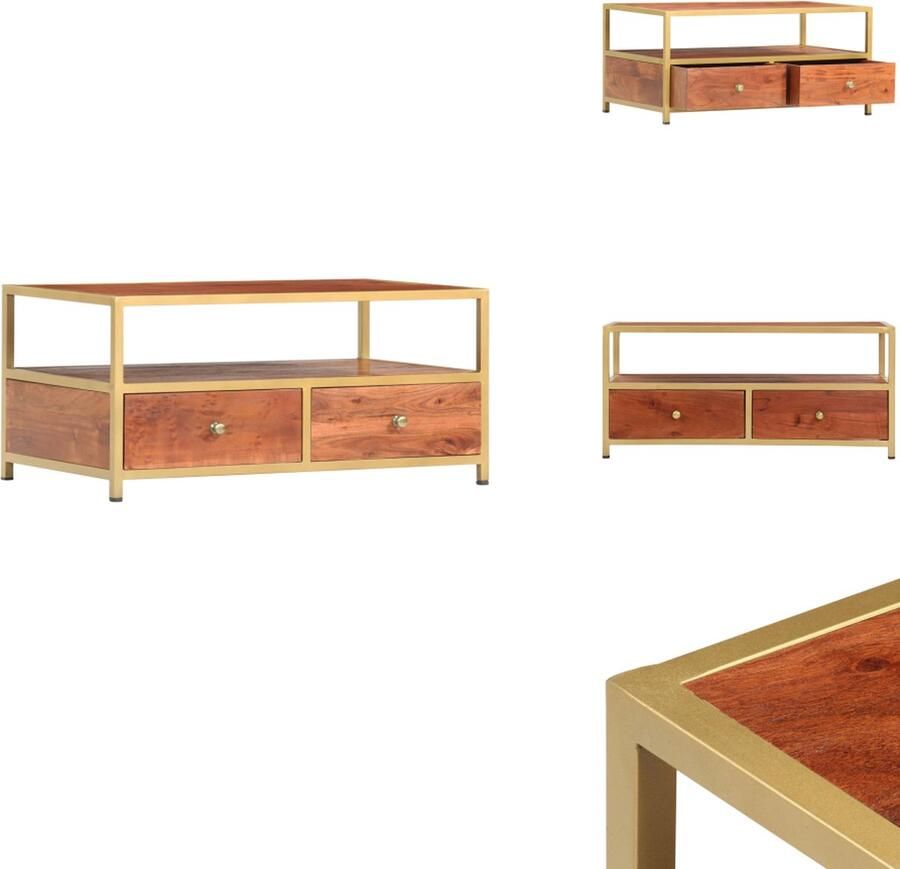 VidaXL Salontafel Salontafels Tafel Tafels Salontafel 90x50x40 cm massief acaciahout