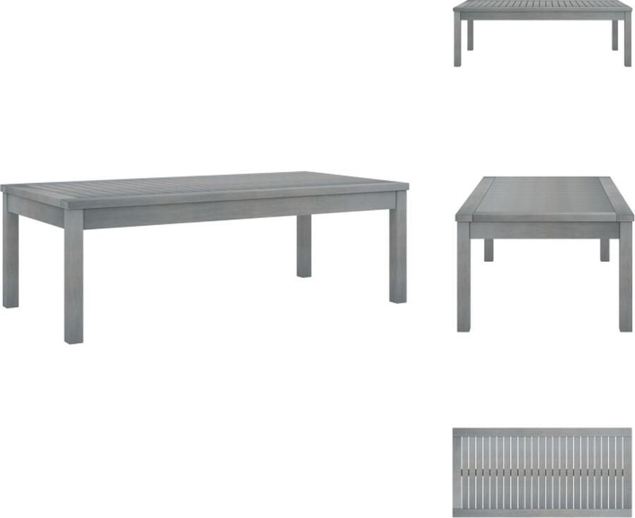 VidaXL Salontafel Salontafels Theetafel Theetafels Salontafel 100x50x33 cm massief acaciahout grijs