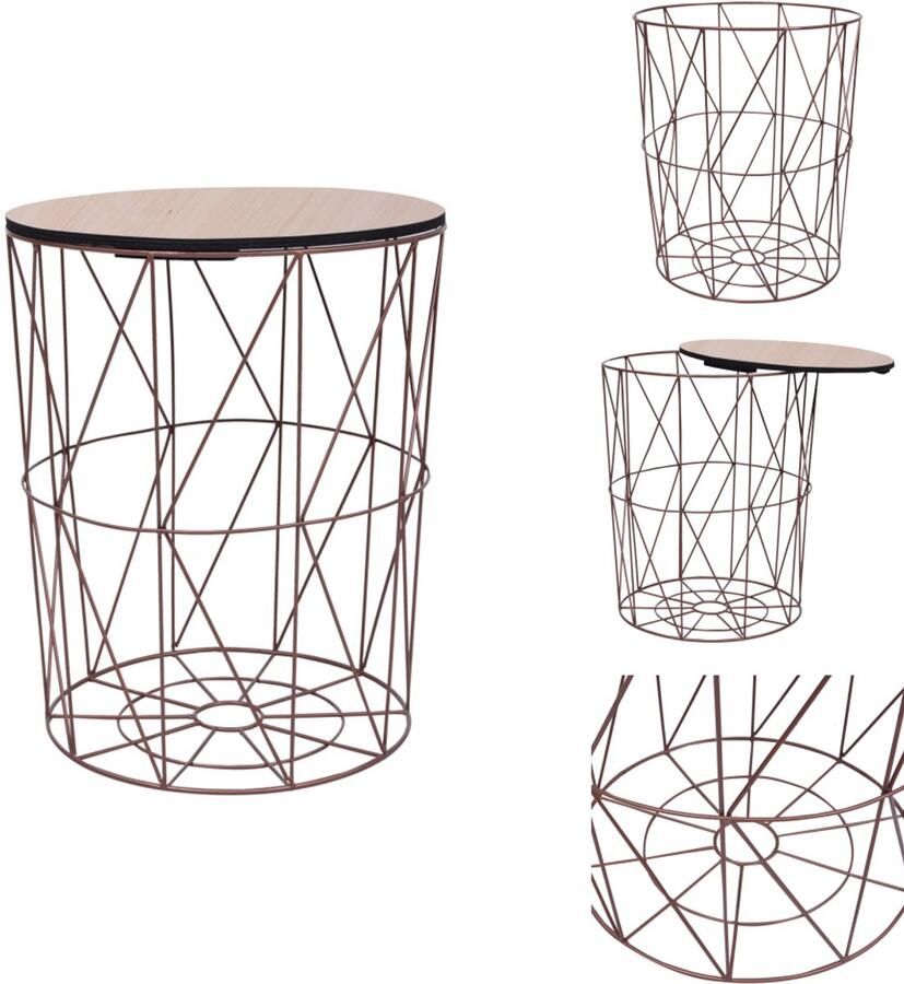 VidaXL Salontafel Salontafels Theetafel Theetafels Salontafel Ø 47 cm koperkleurig