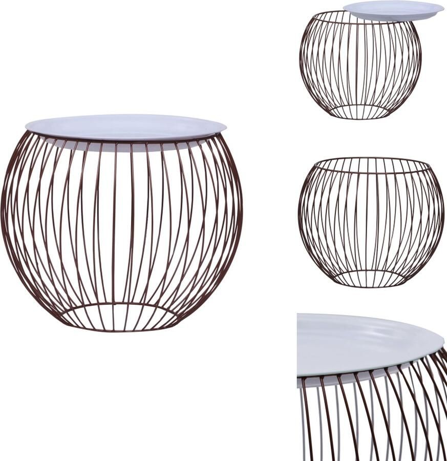 VidaXL Salontafel Salontafels Theetafel Theetafels Salontafel Ø 51 cm goudkleurig - Foto 2