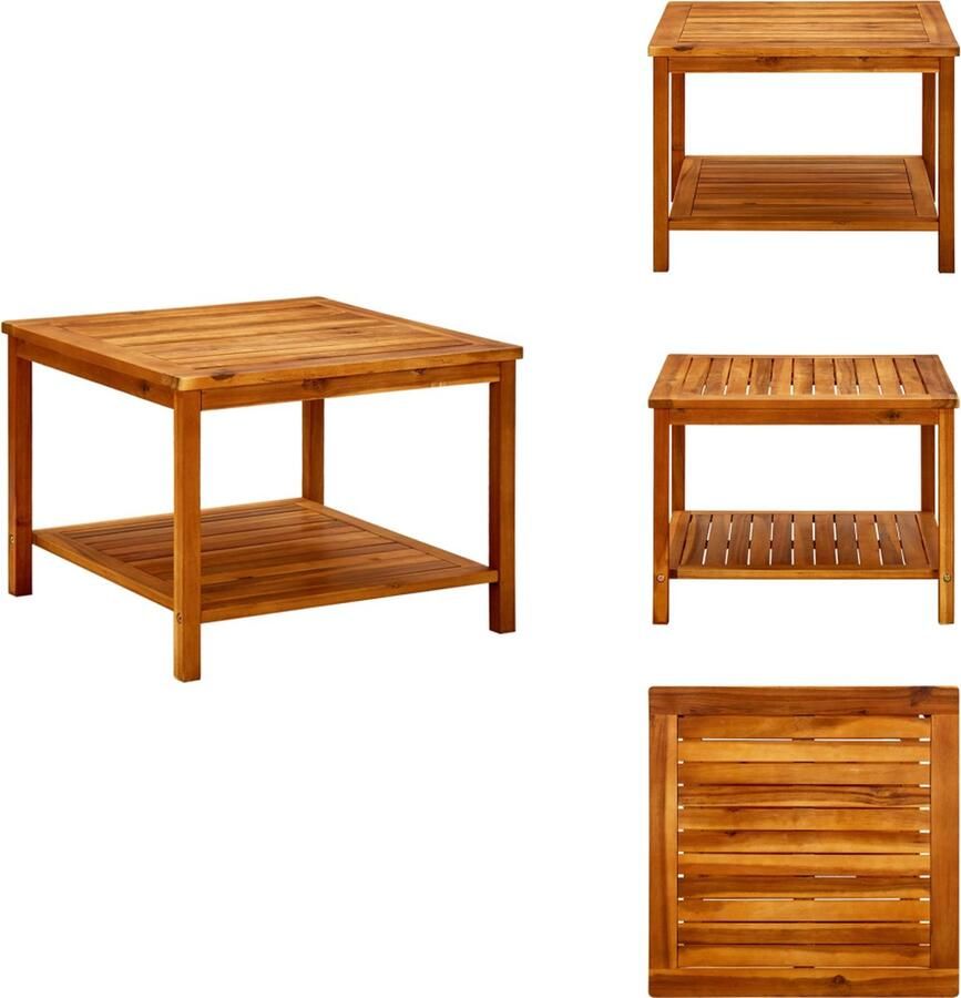 VidaXL Salontafel Salontafels Theetafel Theetafels Salontafel 60x60x45 cm massief acaciahout