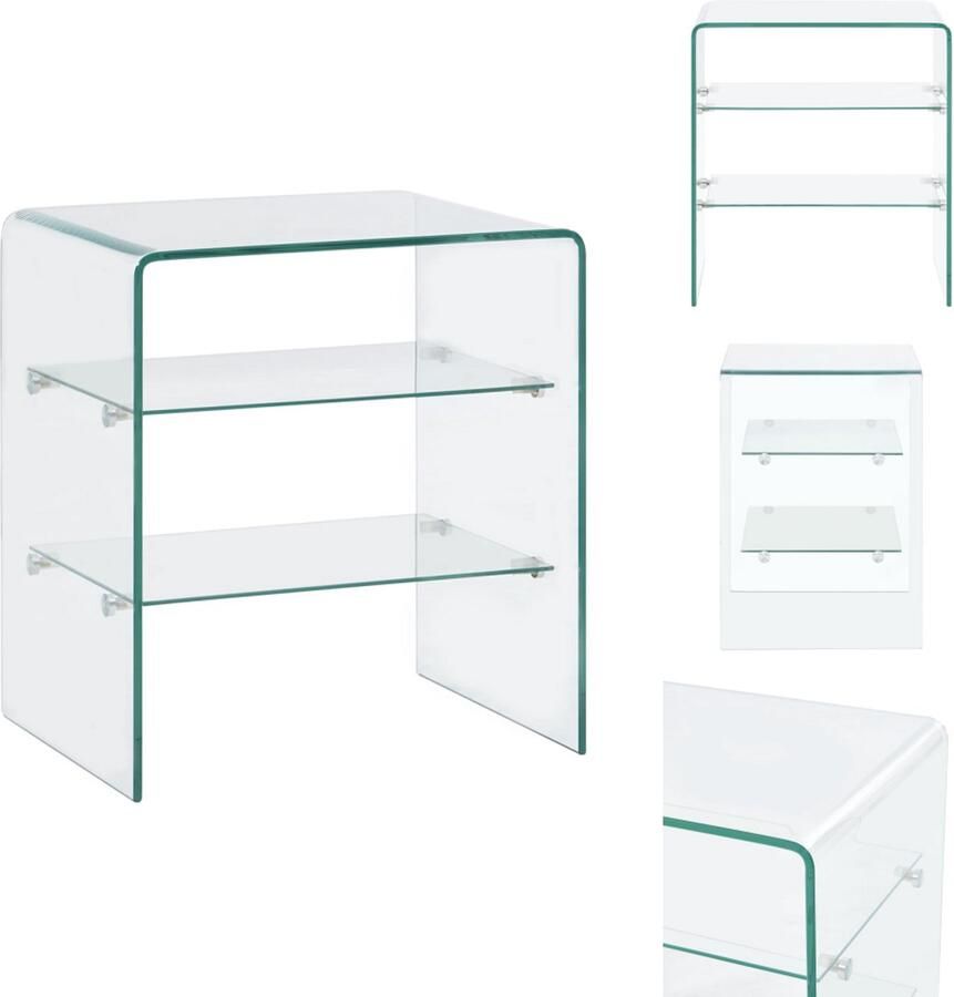 VidaXL Salontafel Salontafels Woonkamertafel Woonkamertafels Salontafel 50x40x56 cm gehard glas