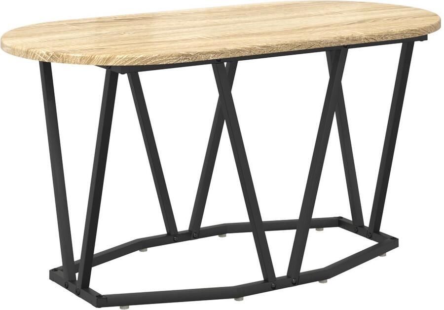 VidaXL Koffietafel in Sonoma Eiken 80x40x40 5 cm Gemaakt van Geengineerd Hout en Metaal - Foto 2