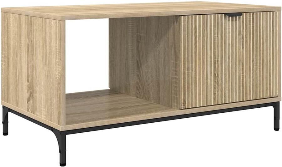 VidaXL Salontafel Sonoma eiken 90 x 49 x 46 cm Bewerkt hout