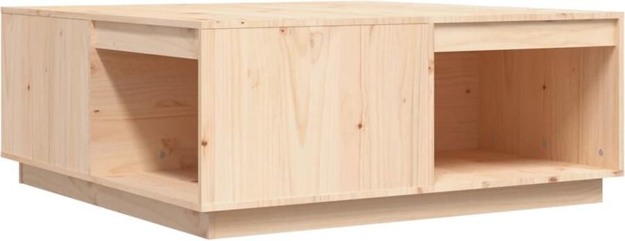 The Living Store Salontafel Massief Grenenhout 100 x 101 x 40.5 cm (B x D x H) Salontafel Houten Salontafel Grenenhouten Salontafel Bijzettafel Livingroom Furniture